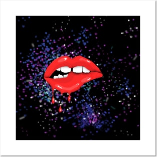 Space lips Posters and Art